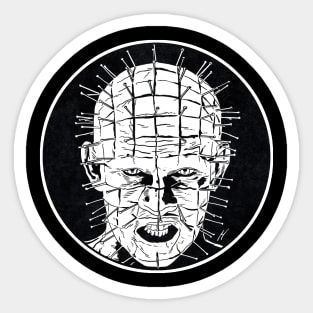 PINHEAD - Hellraiser (Circle Black and White) Sticker